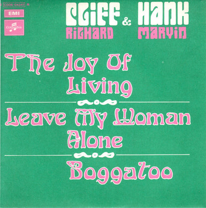 Cliff Richard & Hank Marvin : The Joy Of Living / Leave My Woman Alone / Boggatoo (7", Single)