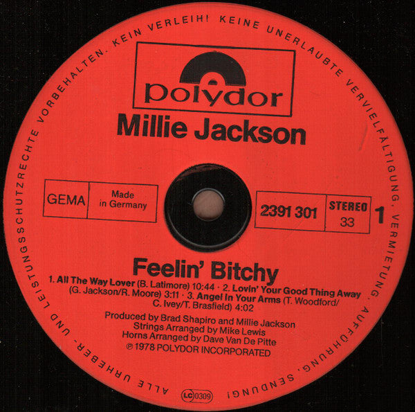 Millie Jackson : Feelin' Bitchy (LP, Album)