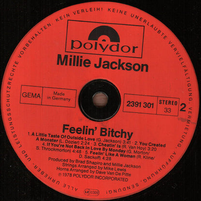 Millie Jackson : Feelin' Bitchy (LP, Album)