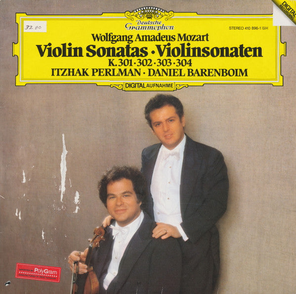 Wolfgang Amadeus Mozart, Itzhak Perlman, Daniel Barenboim : Violin Sonatas K. 301 302 303 304 (LP)