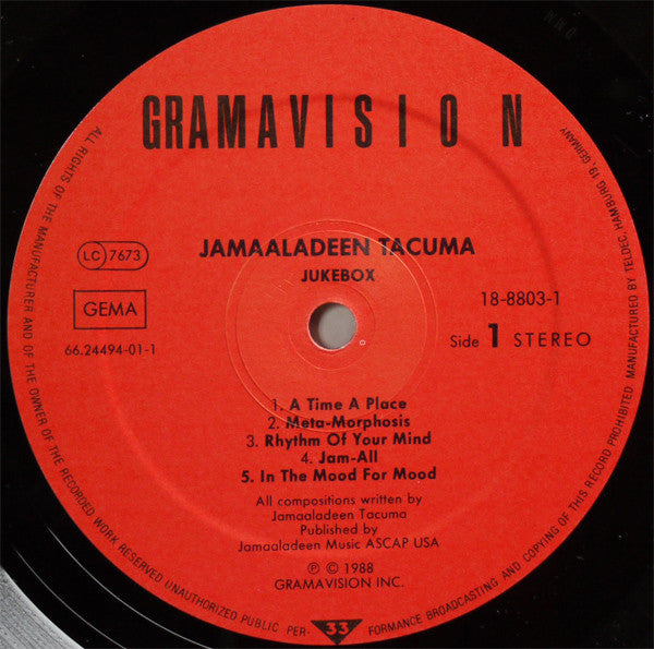 Jamaaladeen Tacuma : Jukebox (LP, Album)