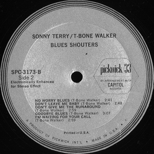 Sonny Terry & T-Bone Walker : Blues Shout! (LP, Comp)