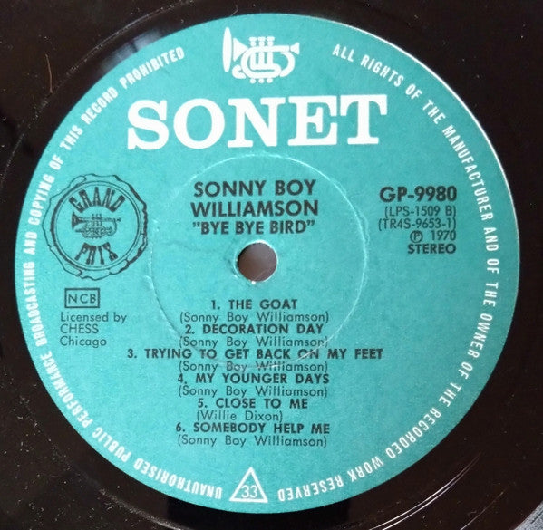 Sonny Boy Williamson (2) : Bye Bye Bird (LP, Comp)