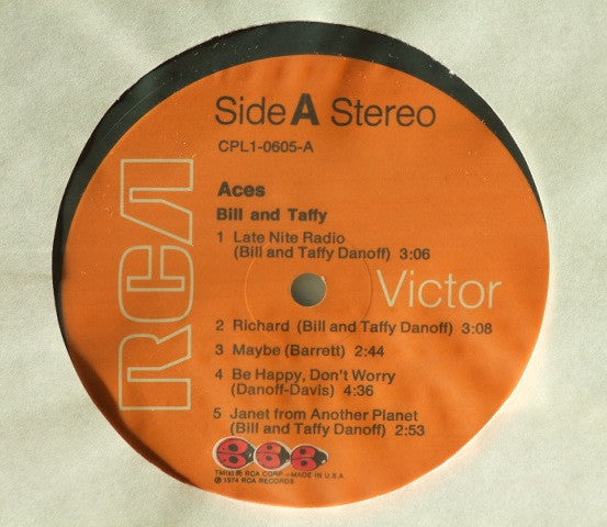 Bill & Taffy Danoff : Aces (LP, Album)