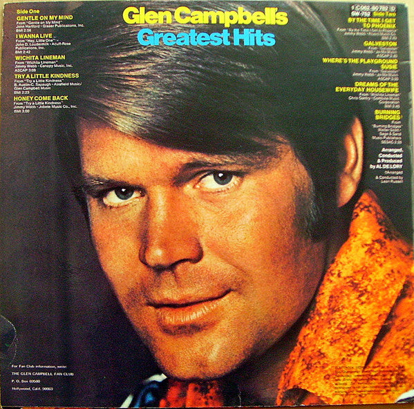 Glen Campbell : Glen Campbell's Greatest Hits (LP, Comp, Ora)