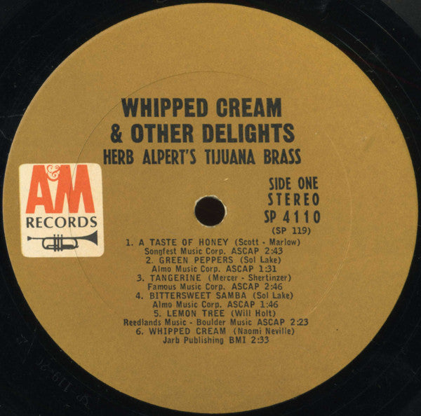 Herb Alpert & The Tijuana Brass : Whipped Cream & Other Delights (LP, Album, Pit)