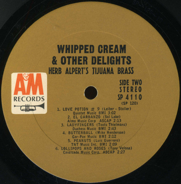 Herb Alpert & The Tijuana Brass : Whipped Cream & Other Delights (LP, Album, Pit)