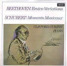 Ludwig van Beethoven, Franz Schubert, Clifford Curzon : Eroica Variations / Moments Musicaux (LP, Album, ED4)