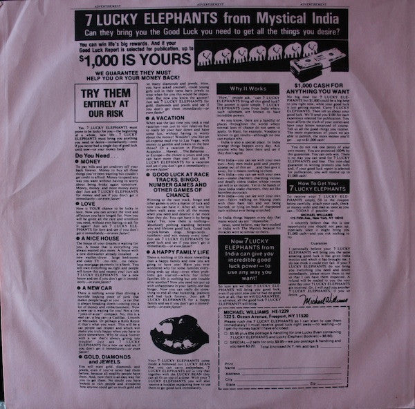 Dag Vag : 7 Lyckliga Elefanter (LP, Album)