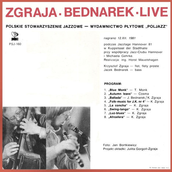 Duo Bednarek-Zgraja : Live In Hannover (LP, Album)