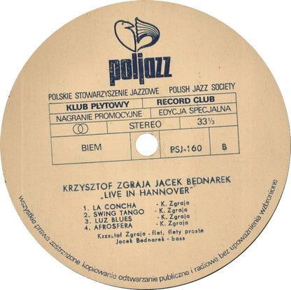 Duo Bednarek-Zgraja : Live In Hannover (LP, Album)