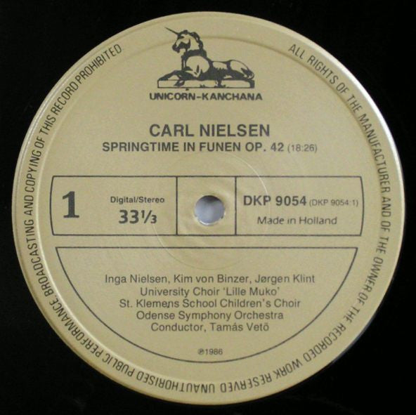 Carl Nielsen : Springtime In Funen (Fynsk Forår) / Suite From Aladdin (LP)