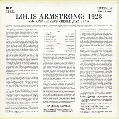 Louis Armstrong With King Oliver's Creole Jazz Band : Louis Armstrong: 1923 (LP, Comp, RM)