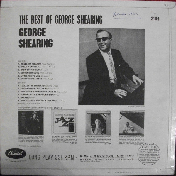 George Shearing : The Best Of George Shearing (All-Time Shearing Favorites) (LP, Comp, Mono)