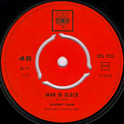 Johnny Cash : Man In Black (7")