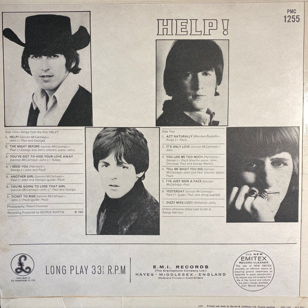 The Beatles : Help! (LP, Album, Mono)