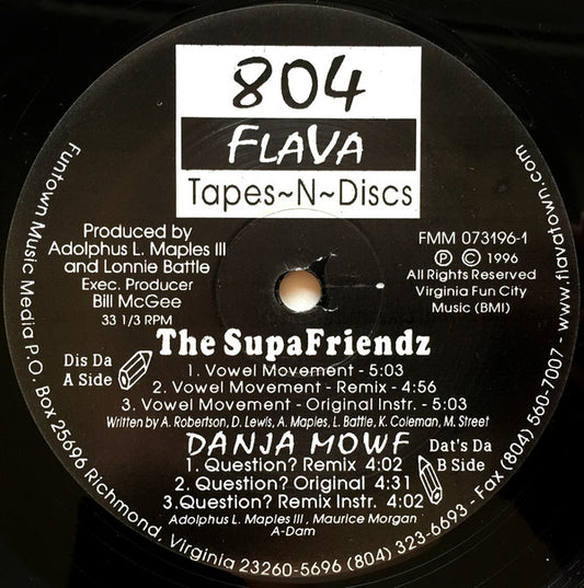 Supafriendz / Danja Mowf : Vowel Movement / Question? (12")