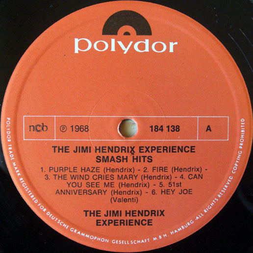 The Jimi Hendrix Experience : Smash Hits (LP, Comp, RE)