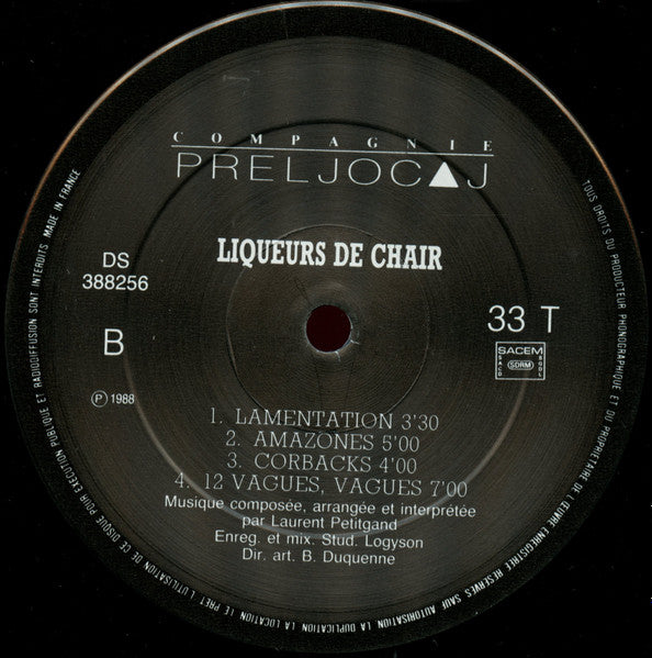 Laurent Petitgand : Musique Originale De Liqueurs De Chair (LP, Album)