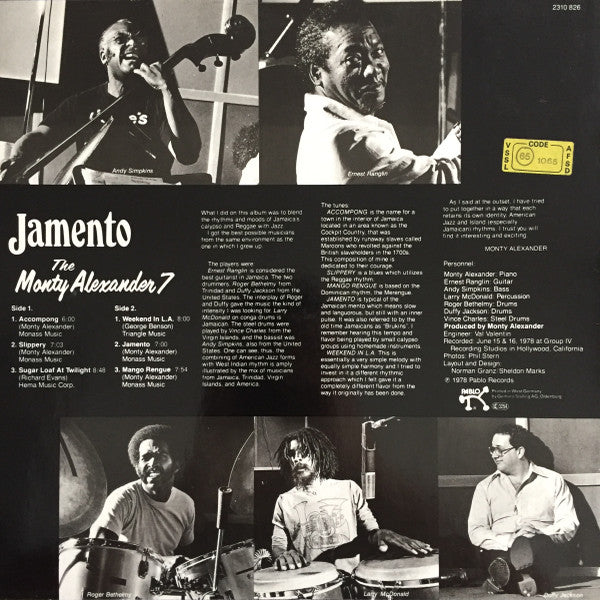 The Monty Alexander 7 : Jamento (LP, Album)