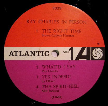 Ray Charles : Ray Charles In Person (LP, Album, Mono, RE, MGM)