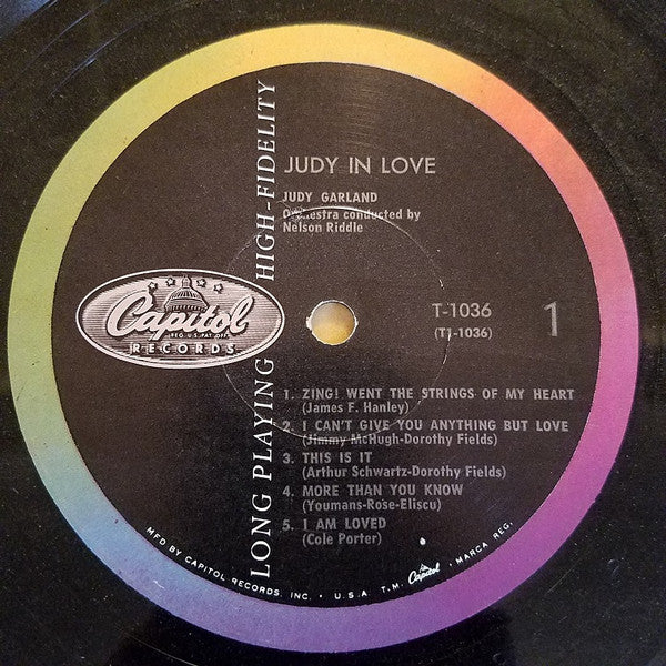 Judy Garland : Judy In Love (LP, Album, Mono, Scr)