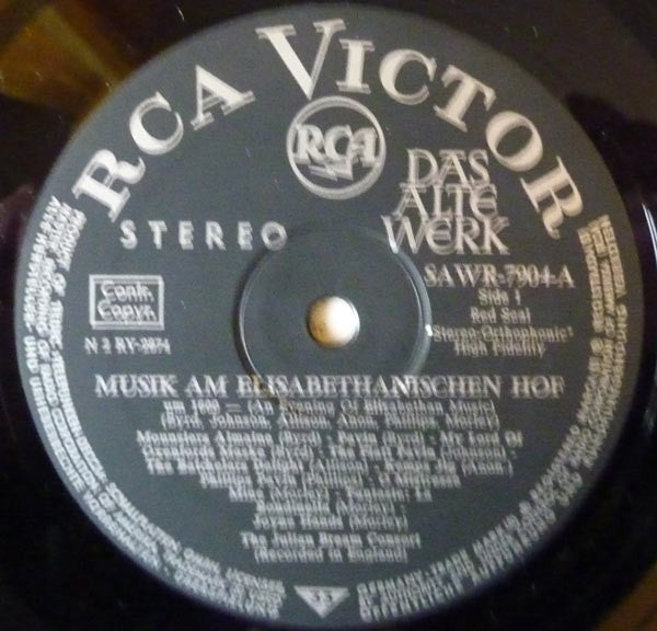 William Byrd, Thomas Morley, John Dowland, The Julian Bream Consort : Musik Am Elisabethanischen Hof 1580 - 1600 (LP, Gat)