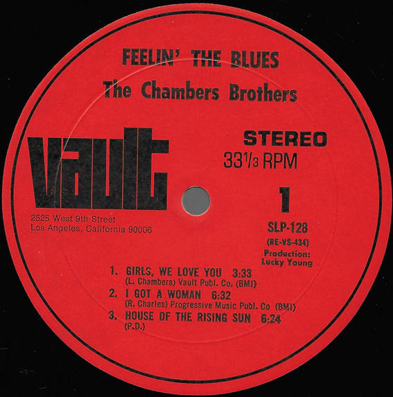 The Chambers Brothers : Feelin' The Blues (LP, Album)