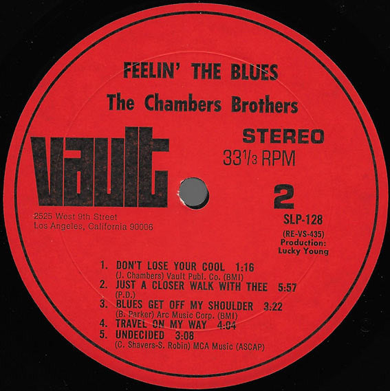 The Chambers Brothers : Feelin' The Blues (LP, Album)