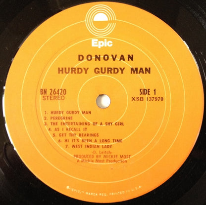 Donovan : The Hurdy Gurdy Man (LP, Album, RE, Ter)