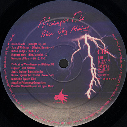 Midnight Oil : Blue Sky Mining (LP, Album)