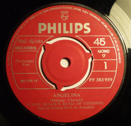 Sunny Blacks Band : Angelina / Nou Che Gnon (7", Single, Mono)
