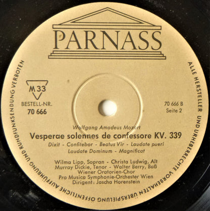 Wolfgang Amadeus Mozart : Messe C - Dur Kv 317 "Krönungsmesse" Und Vesperae Solennes De Confessore Kv 339 (LP, Alb)