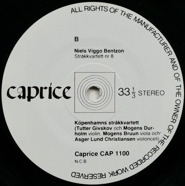 Hilding Rosenberg / Niels Viggo Bentzon, Københavns Strygekvartet : Rosenberg / Bentzon (LP, Album)