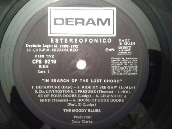 The Moody Blues : In Search Of The Lost Chord (LP, Album, RE)