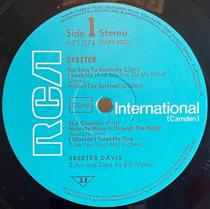 Skeeter Davis : Skeeter (LP, Album)