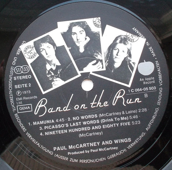 Wings (2) : Band On The Run (LP, Album, RP)