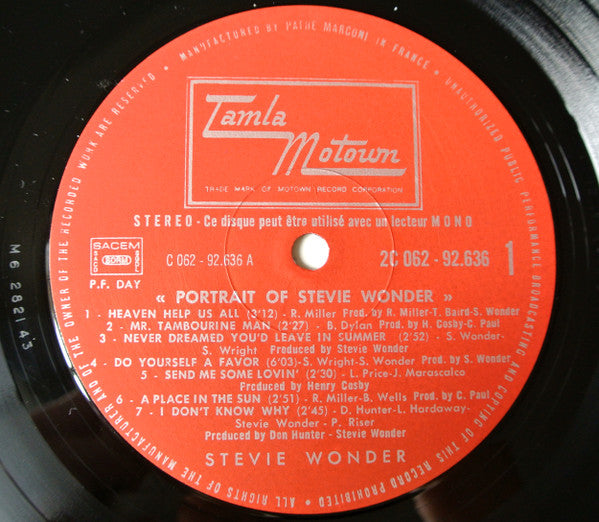 Stevie Wonder : Portrait Of Stevie Wonder (LP, Comp)