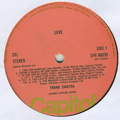 Frank Sinatra : Love (LP, Comp)