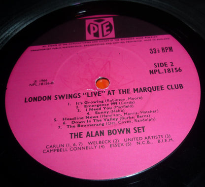 Jimmy James & The Vagabonds / The Alan Bown Set : London Swings 'Live At The Marquee Club' (LP, Mono)