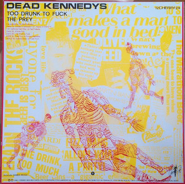 Dead Kennedys : Too Drunk To Fuck (12", Single, RP)