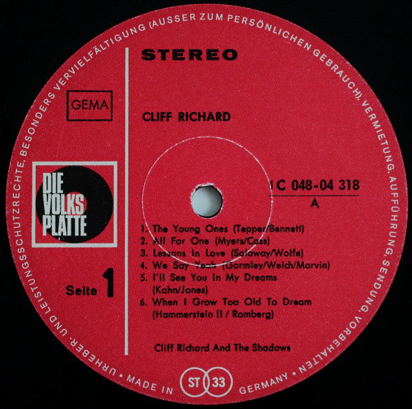 Cliff Richard & The Shadows : Cliff Richard (LP, Comp)