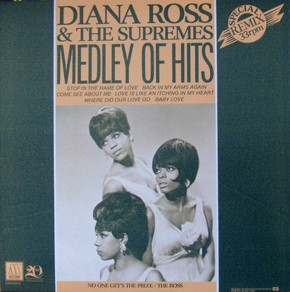 The Supremes : Medley Of Hits (Special Remix) (12", Mixed)