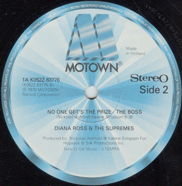 The Supremes : Medley Of Hits (Special Remix) (12", Mixed)