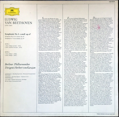 Ludwig van Beethoven - Berliner Philharmoniker • Herbert von Karajan : Symphonie Nr.5 (LP, RE)