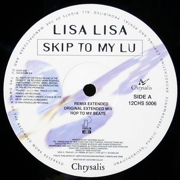 Lisa Lisa : Skip To My Lu (12", Single)