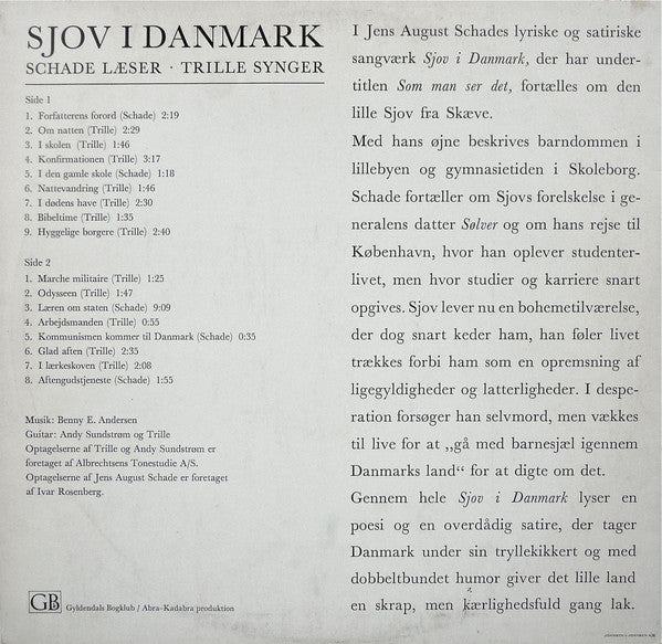 Jens August Schade & Trille : Sjov I Danmark (Jens August Schade Læser • Trille Synger) (LP, Album, RE)