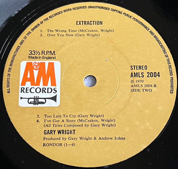 Gary Wright : Extraction (LP, Album, Pos)