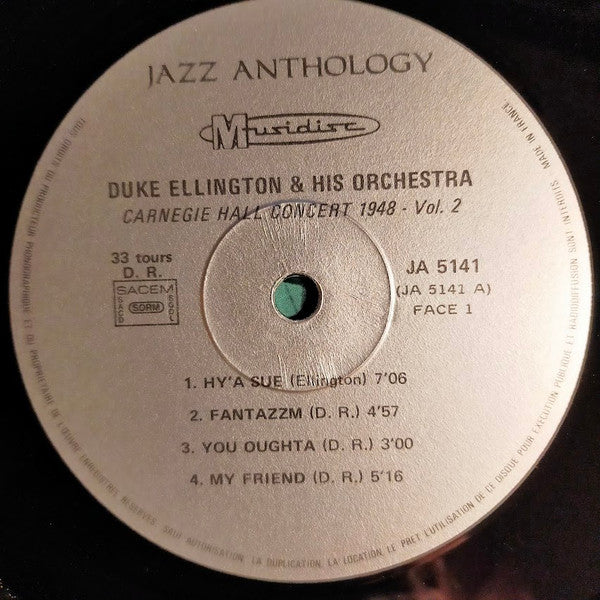 Duke Ellington And His Orchestra : Carnegie Hall Concert 1948 - Vol. 2 (LP, Album, Mono)