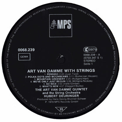 Art Van Damme : With Strings (LP, Album)